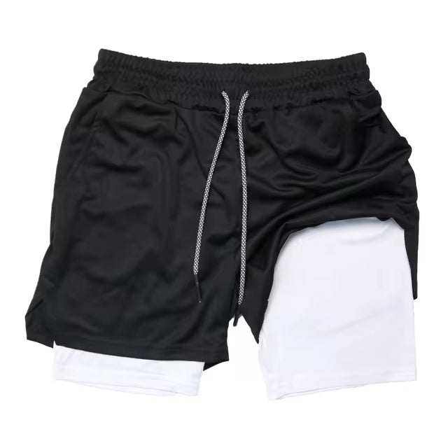 2-in-1 Heren Sportshort | 1+1 Gratis