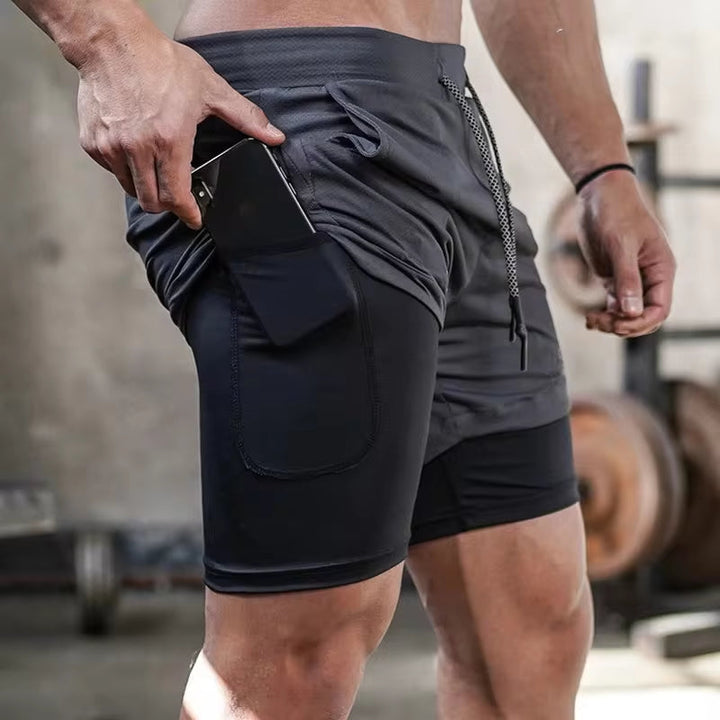 2-in-1 Heren Sportshort | 1+1 Gratis