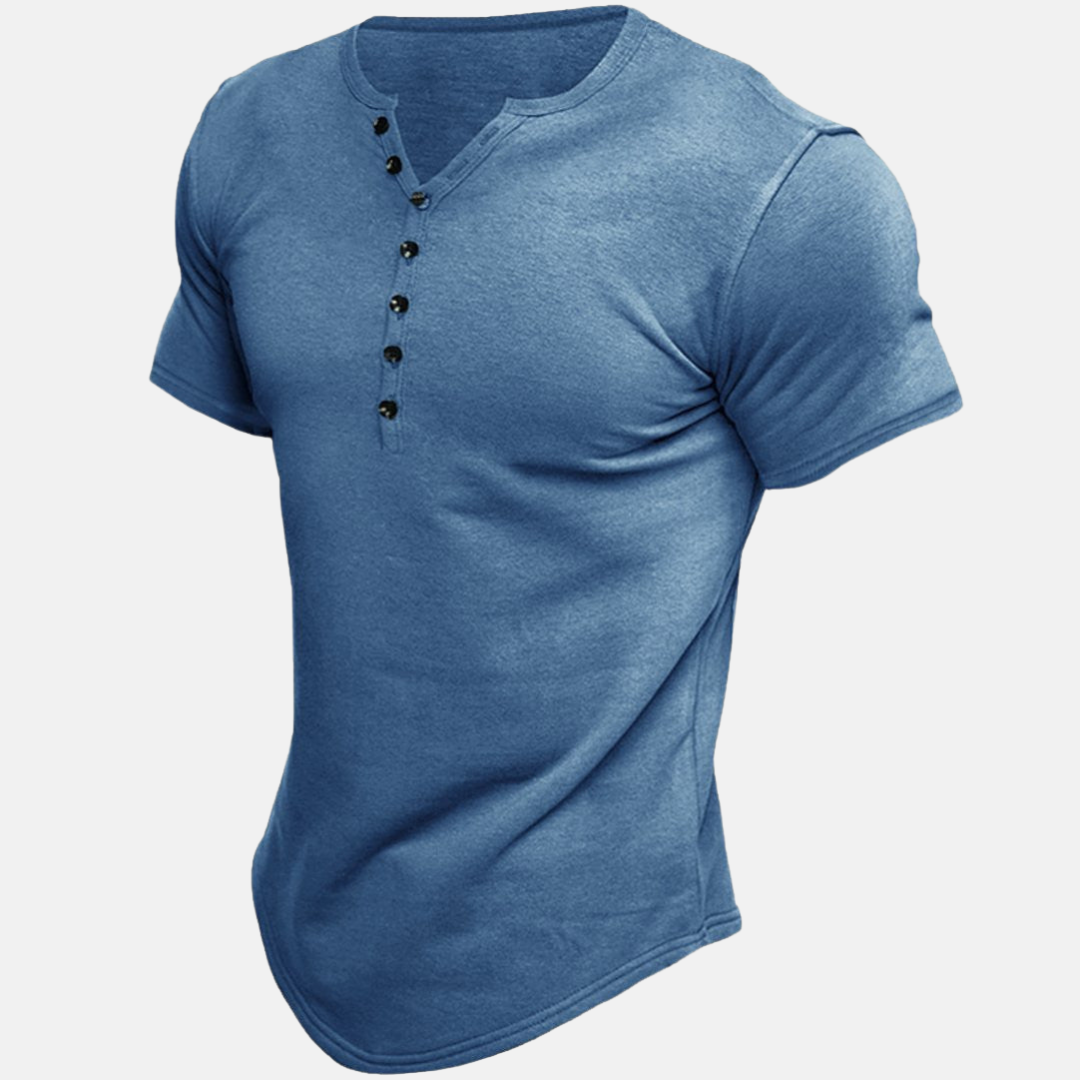 Justin | Premium Henley Shirt 1+1 Gratis