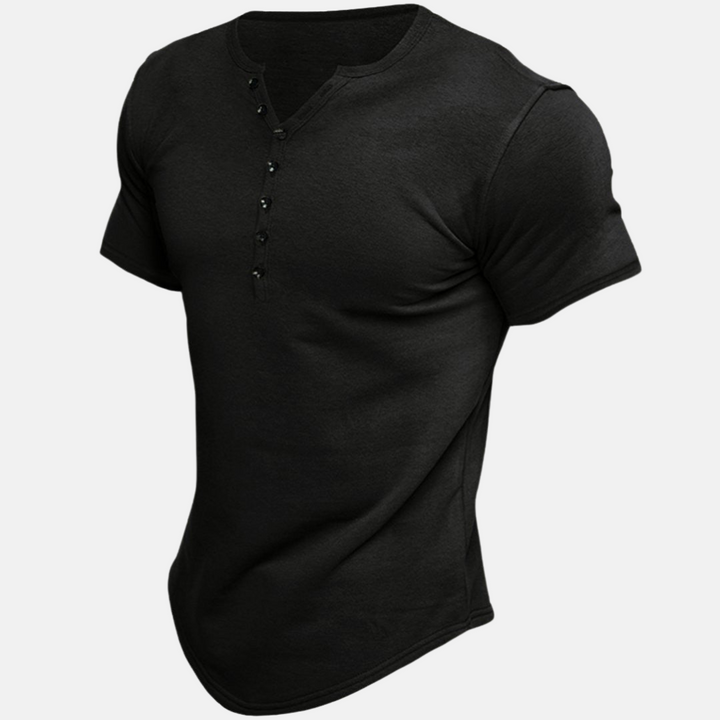 Justin | Premium Henley Shirt 1+1 Gratis