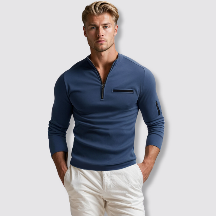 Corbin | Luxe Quarter-Zip Polo