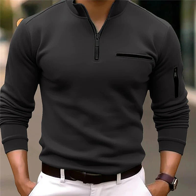 Corbin | Luxe Quarter-Zip Polo